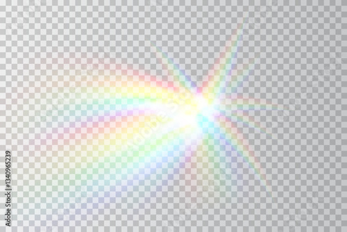 A soft, radiant rainbow with a blurred gradient on a transparent background. The pastel hues blend seamlessly, creating a dreamy, magical effect perfect for digital designs and creative projects.