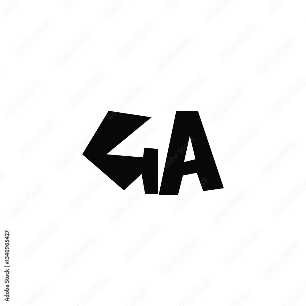 GA monogram logo design letter text name symbol monochrome logotype alphabet character simple logo GA monogram logo design letter text name symbol monochrome logotype alphabet character simple logo