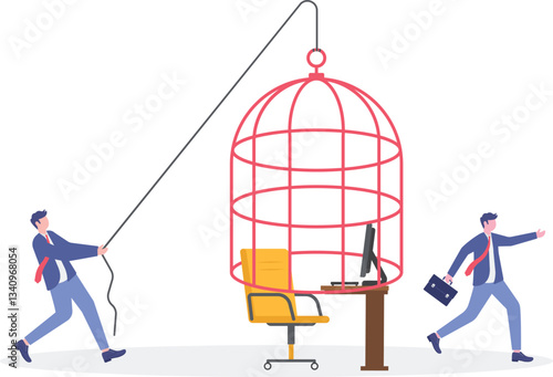 Social media illustration, business concept, web design

