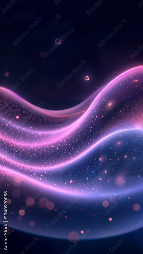 Obraz premium Vibrant abstract wave patterns create a mesmerizing visual effect against a dark background.