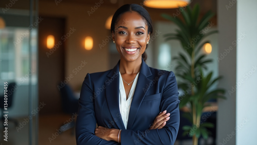 portrait of an African American young businesswoman portrait of an African American young businesswoman