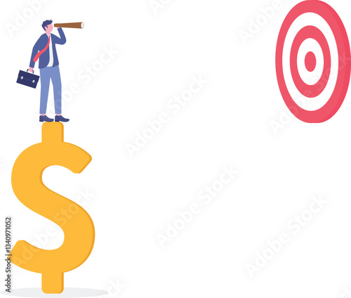 Social media illustration, business concept, web design

