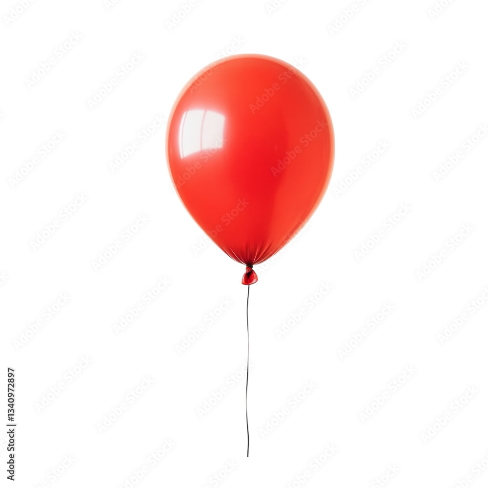 Single Red Balloon on Black Background Single Red Balloon on Black Background