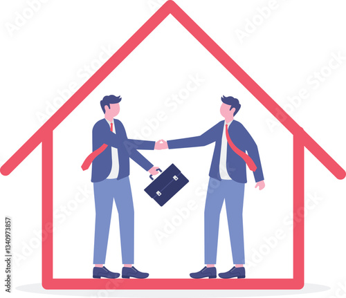 Social media illustration, business concept, web design


