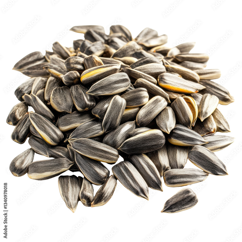 Nutritious Sunflower Seeds Piled Up with Transparent Background Nutritious Sunflower Seeds Piled Up with Transparent Background