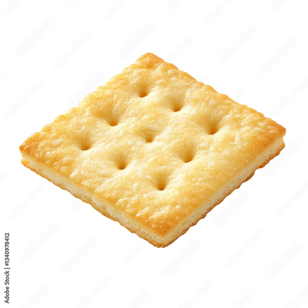 Perfectly Baked Square Cracker Isolated on Transparent Background Perfectly Baked Square Cracker Isolated on Transparent Background