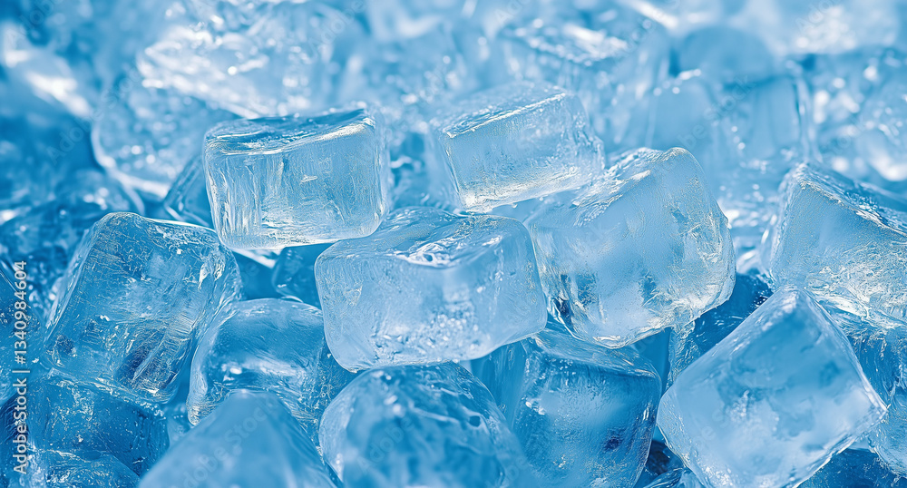 Close-Up of Clear Blue Ice Cubes - Refreshing and Cool Texture for Background or Beverage Imagery Close-Up of Clear Blue Ice Cubes - Refreshing and Cool Texture for Background or Beverage Imagery
