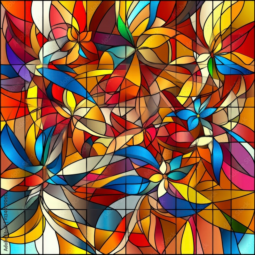 Stained glass window background with colorful Flower and Leaf abstract. Hyperquality illustration --chaos 10 --ar 1:1 --stylize 200 --weird 230 --v 6.1 Job ID: ac4b6355-ca9d-48f7-bba3-e0ea094dbdd9 Stained glass window background with colorful Flower and Leaf abstract. Hyperquality illustration --chaos 10 --ar 1:1 --stylize 200 --weird 230 --v 6.1 Job ID: ac4b6355-ca9d-48f7-bba3-e0ea094dbdd9
