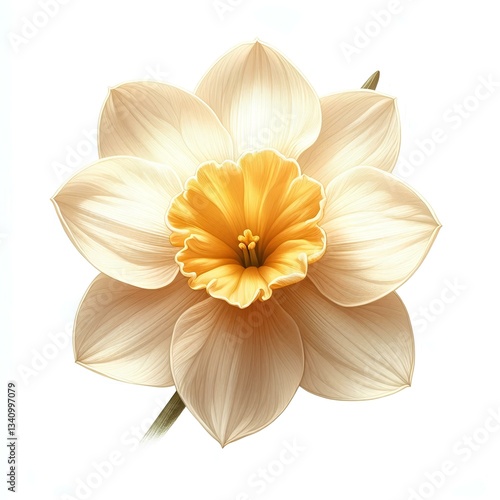 yellow flower on white background