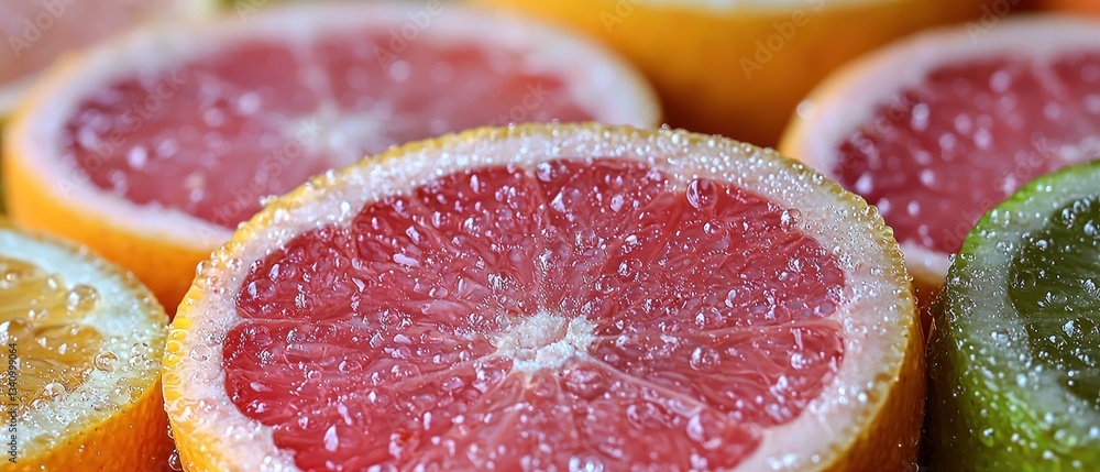 Close-up of grapefruit slices (1) Close-up of grapefruit slices (1)