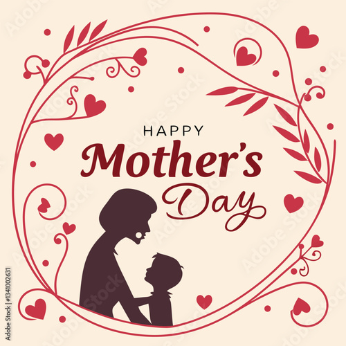 Wallpaper Mural Happy Mothers Day, Typography Design, Vector, Illustration, AI Generated Torontodigital.ca