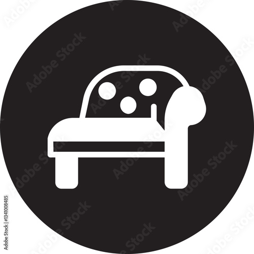 chaise longue glyph icon