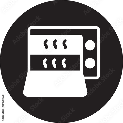 microwave glyph icon