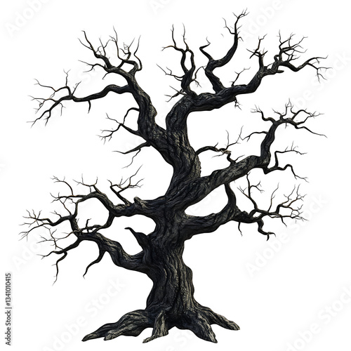 Wallpaper Mural Dead dark ominous leafless spooky tree isolated on white and transparent background Torontodigital.ca