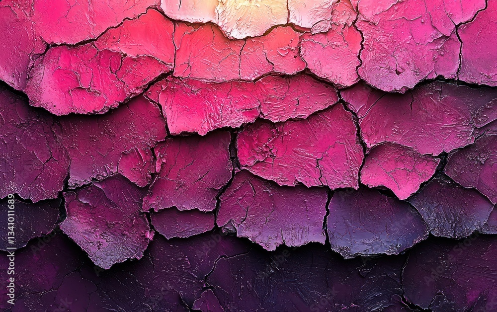 Cracked abstract layers of pink and purple Cracked abstract layers of pink and purple