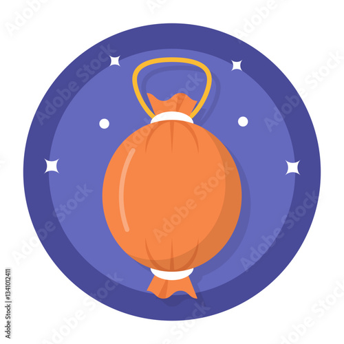 Bierwurst one half pound chub concept, cooked hunting sausages vector icon design, German cuisine symbol, Germany Serving Platter sign, European gastronomy food culture stock illustration 
