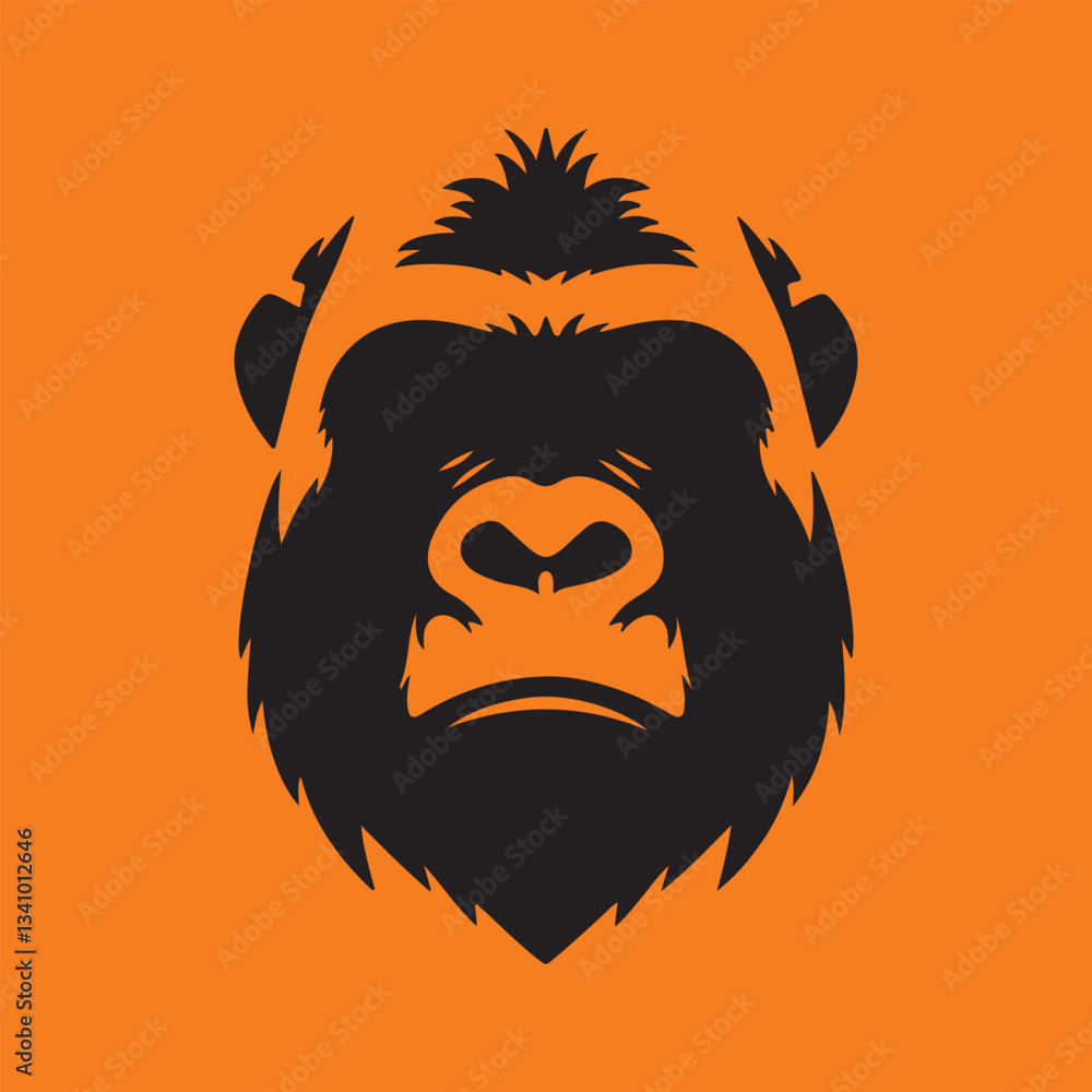 Fototapeta premium Gorilla vector silhouette illustration 