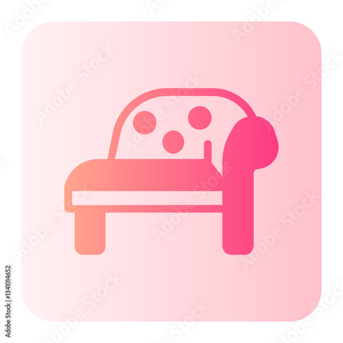 chaise longue gradient icon