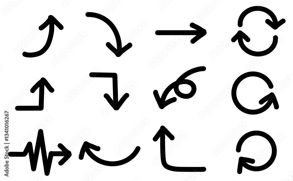 手描きの矢印セット 色々な手書きの矢印 手描きの矢印セット 色々な手書きの矢印