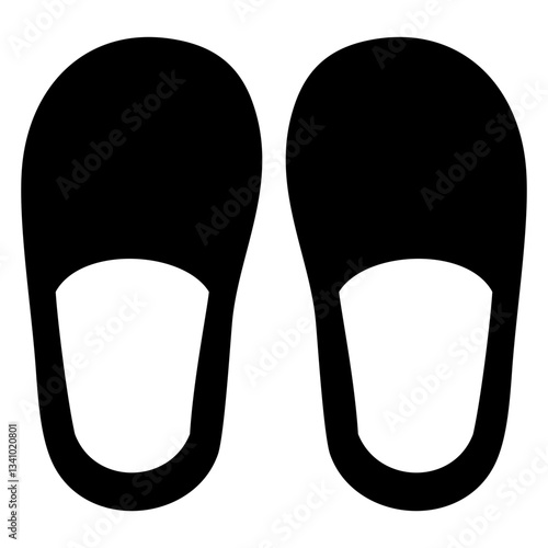Icono plano par de pantuflas confort para el hogar
