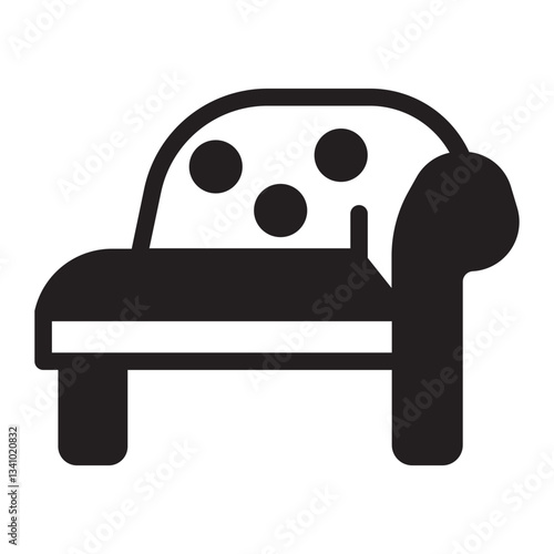 chaise longue glyph icon