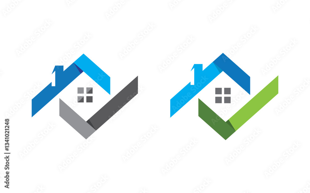 Home industrial Property concept icon logo illustration v.64 Home industrial Property concept icon logo illustration v.64