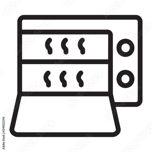 microwave line icon