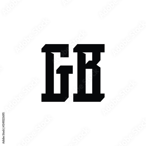 GB monogram logo design letter text name symbol monochrome logotype alphabet character simple logo