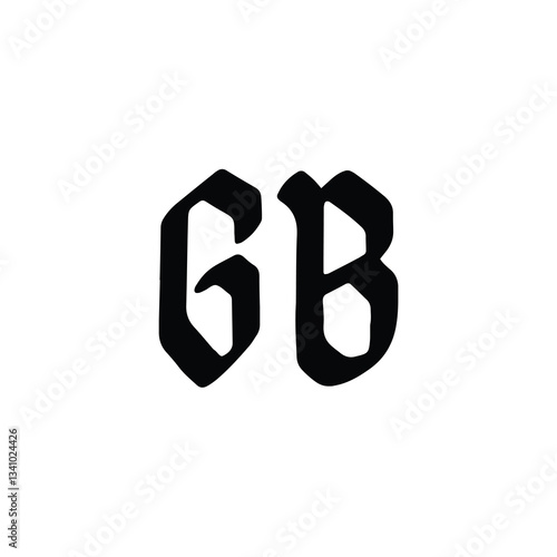 GB monogram logo design letter text name symbol monochrome logotype alphabet character simple logo