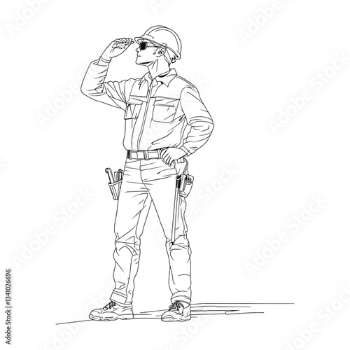 Soldier Saluting in Military Uniform