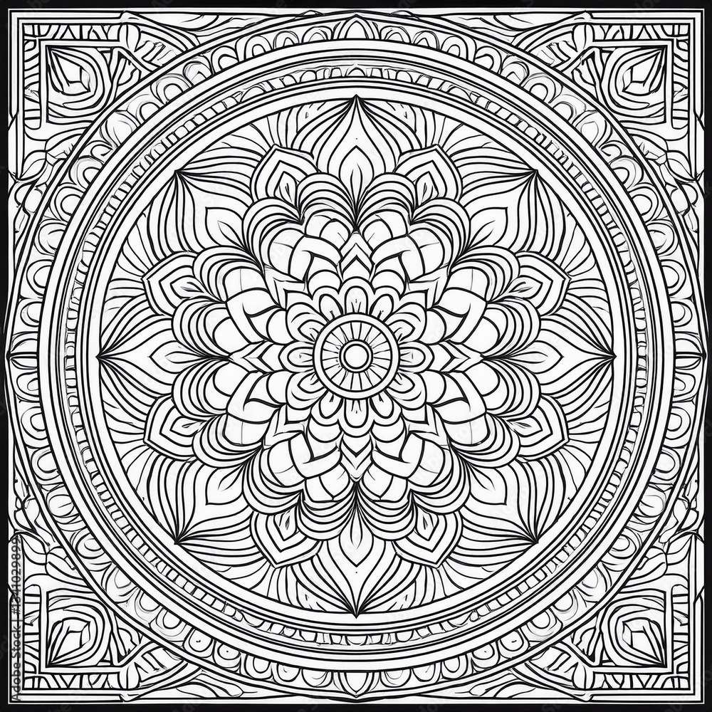 Fototapeta premium mandala round ornament