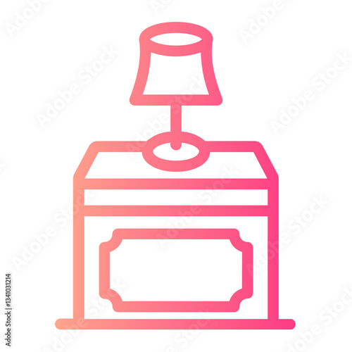 bedside table gradient icon