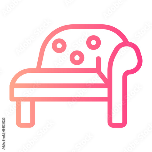 chaise longue gradient icon