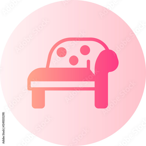 chaise longue gradient icon