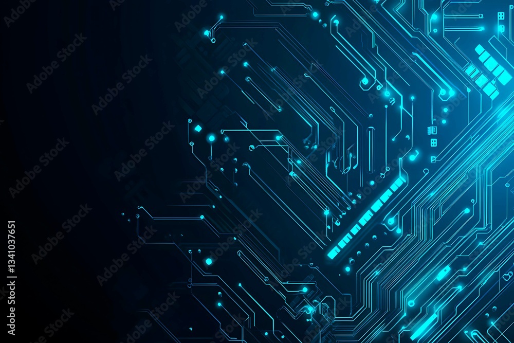 Abstract close-up of a glowing blue digital circuit board, showcasing intricate connections and technological design on a black background.
Abstract close-up of a glowing blue digital circuit board, showcasing intricate connections and technological design on a black background.