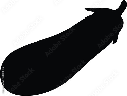 Eggplant silhouette vector,Eggplant icon vector