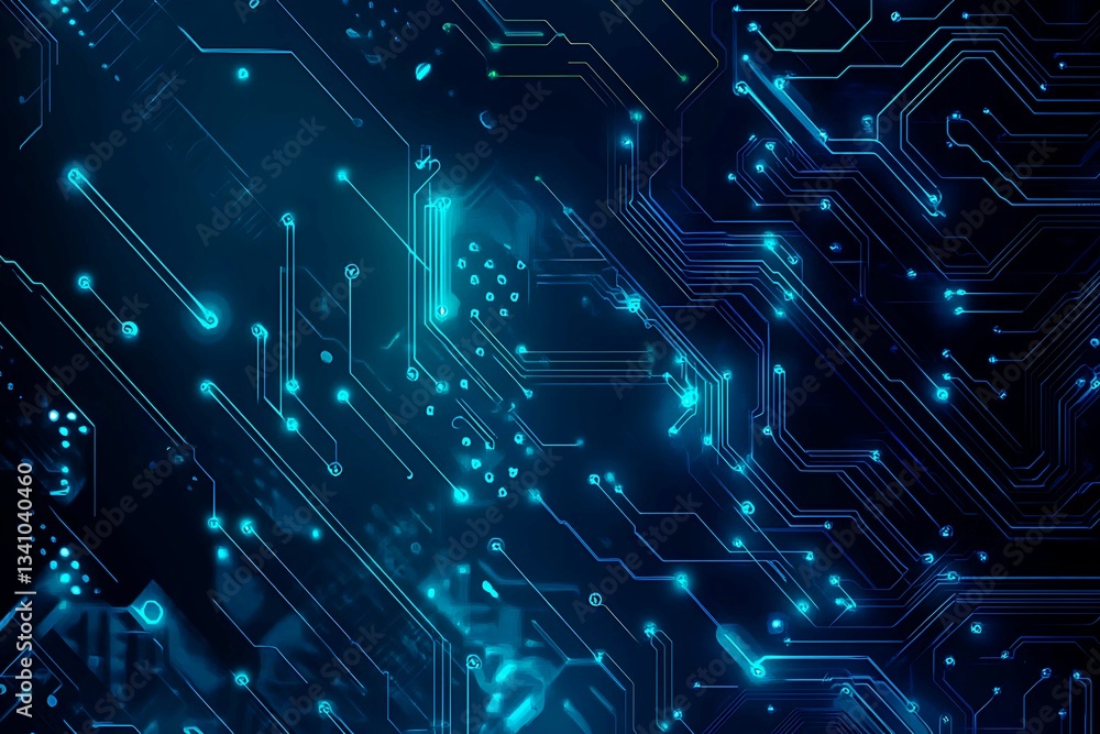 Abstract close-up of a glowing blue digital circuit board, showcasing intricate connections and technological design on a black background.
Abstract close-up of a glowing blue digital circuit board, showcasing intricate connections and technological design on a black background.