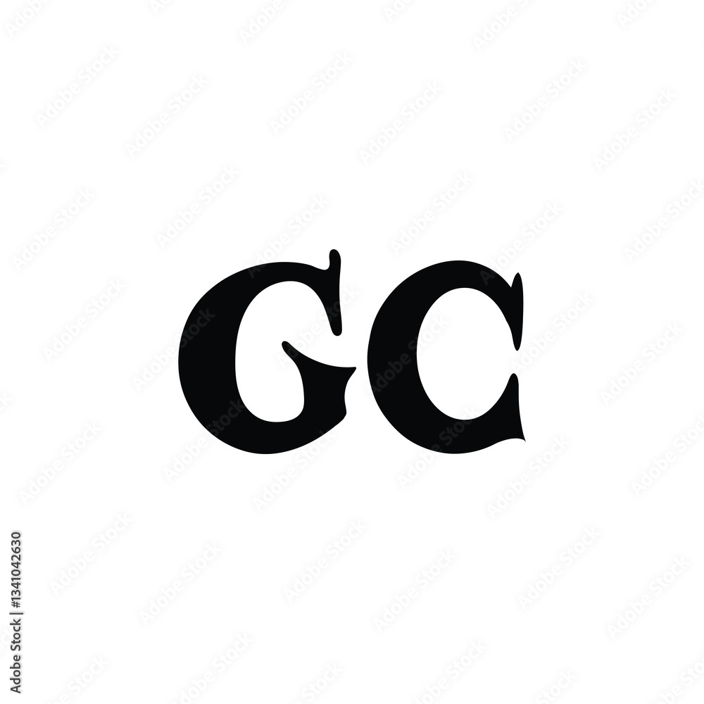 GC monogram logo design letter text name symbol monochrome logotype alphabet character simple logo