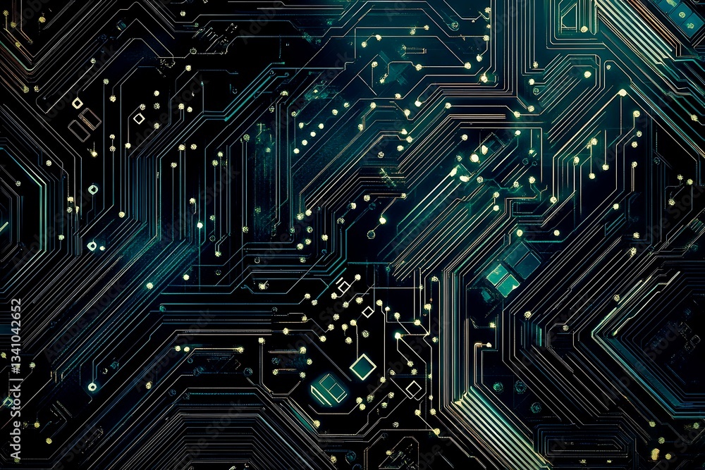 Abstract close-up of a glowing blue digital circuit board, showcasing intricate connections and technological design on a black background.
Abstract close-up of a glowing blue digital circuit board, showcasing intricate connections and technological design on a black background.