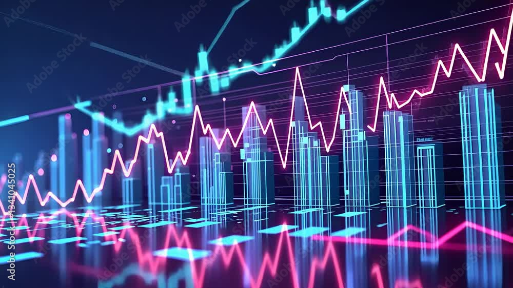 Futuristic Financial Market Data with Digital Stock Charts, Rising Graphs, and Neon Light Indicators in a Cyber Economy
Futuristic Financial Market Data with Digital Stock Charts, Rising Graphs, and Neon Light Indicators in a Cyber Economy