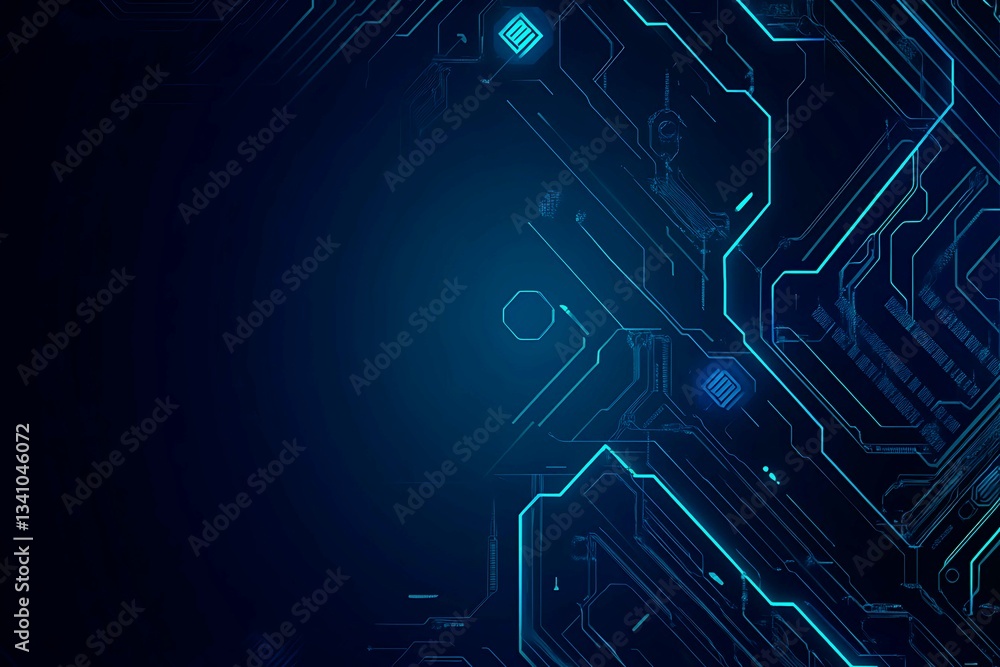 Abstract close-up of a glowing blue digital circuit board, showcasing intricate connections and technological design on a black background.
Abstract close-up of a glowing blue digital circuit board, showcasing intricate connections and technological design on a black background.