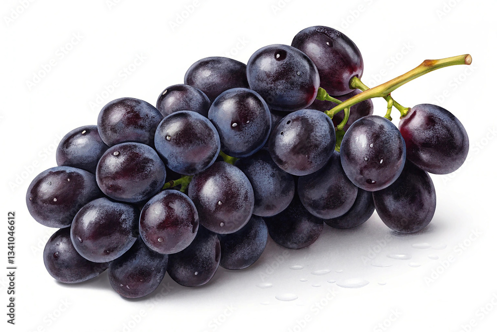 Black Grapes isolated on transparent background Black Grapes isolated on transparent background
