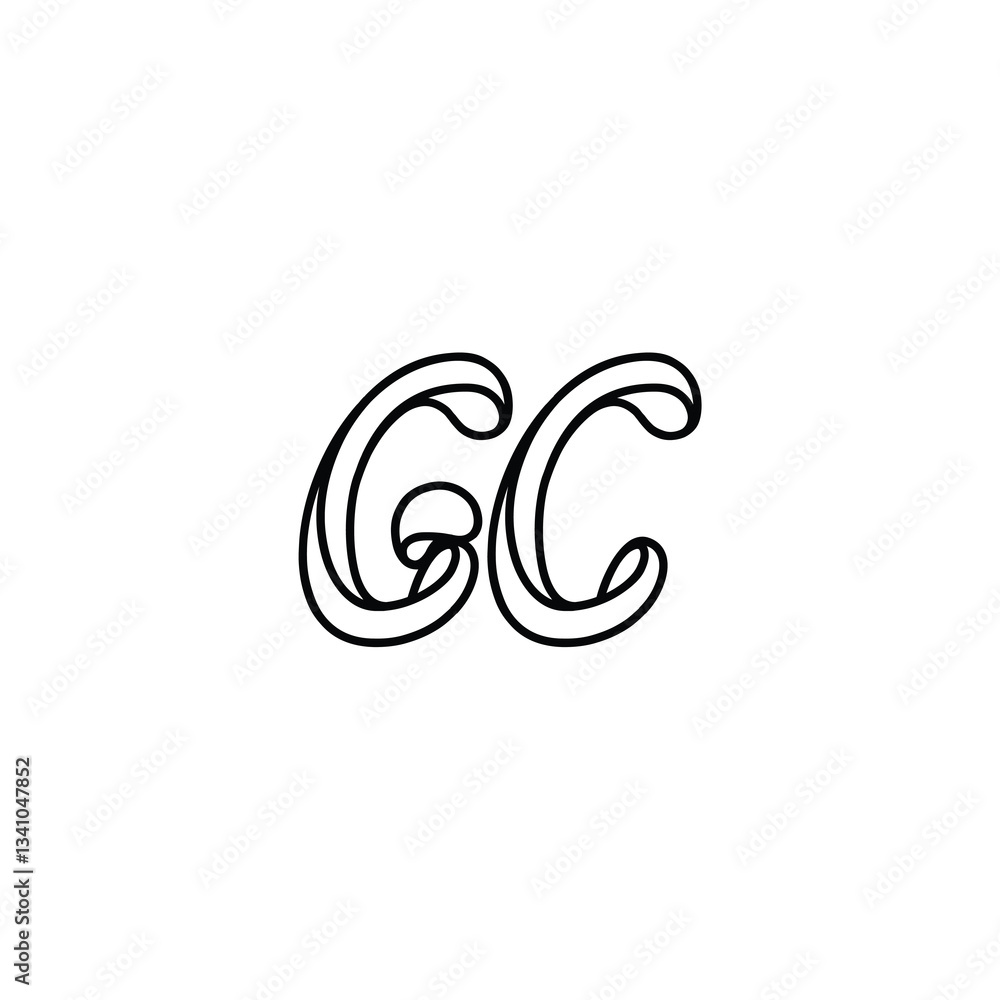 GC monogram logo design letter text name symbol monochrome logotype alphabet character simple logo GC monogram logo design letter text name symbol monochrome logotype alphabet character simple logo