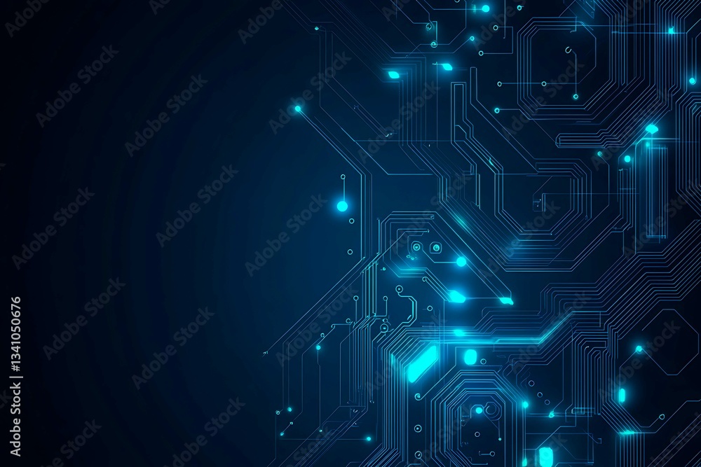 Abstract close-up of a glowing blue digital circuit board, showcasing intricate connections and technological design on a black background.
Abstract close-up of a glowing blue digital circuit board, showcasing intricate connections and technological design on a black background.