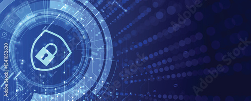 Cyber security online protection concept