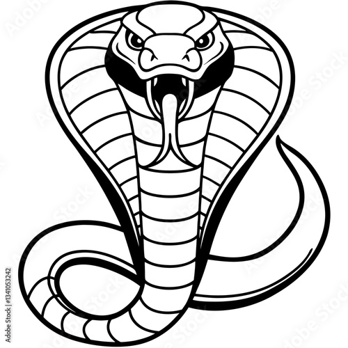 vector illustration of a cartoon snake