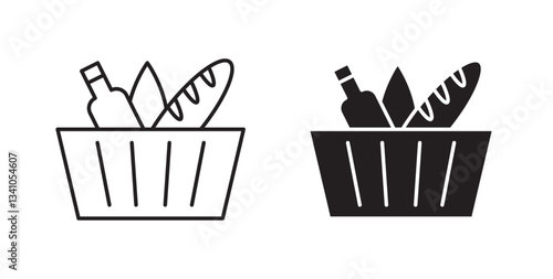 Picnic icons vectors graphic designs
