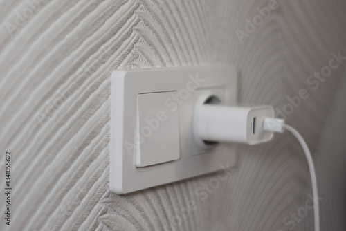 Electrical switch and socket in which the phone charger is inserted
