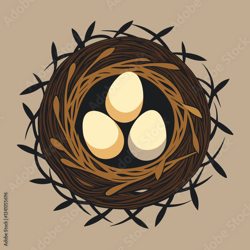 nest with eggs