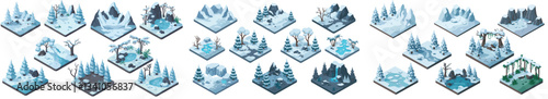 Winter Wonderland Vector Illustration Pack - Snowy Landscape Elements PNG & AI Assets